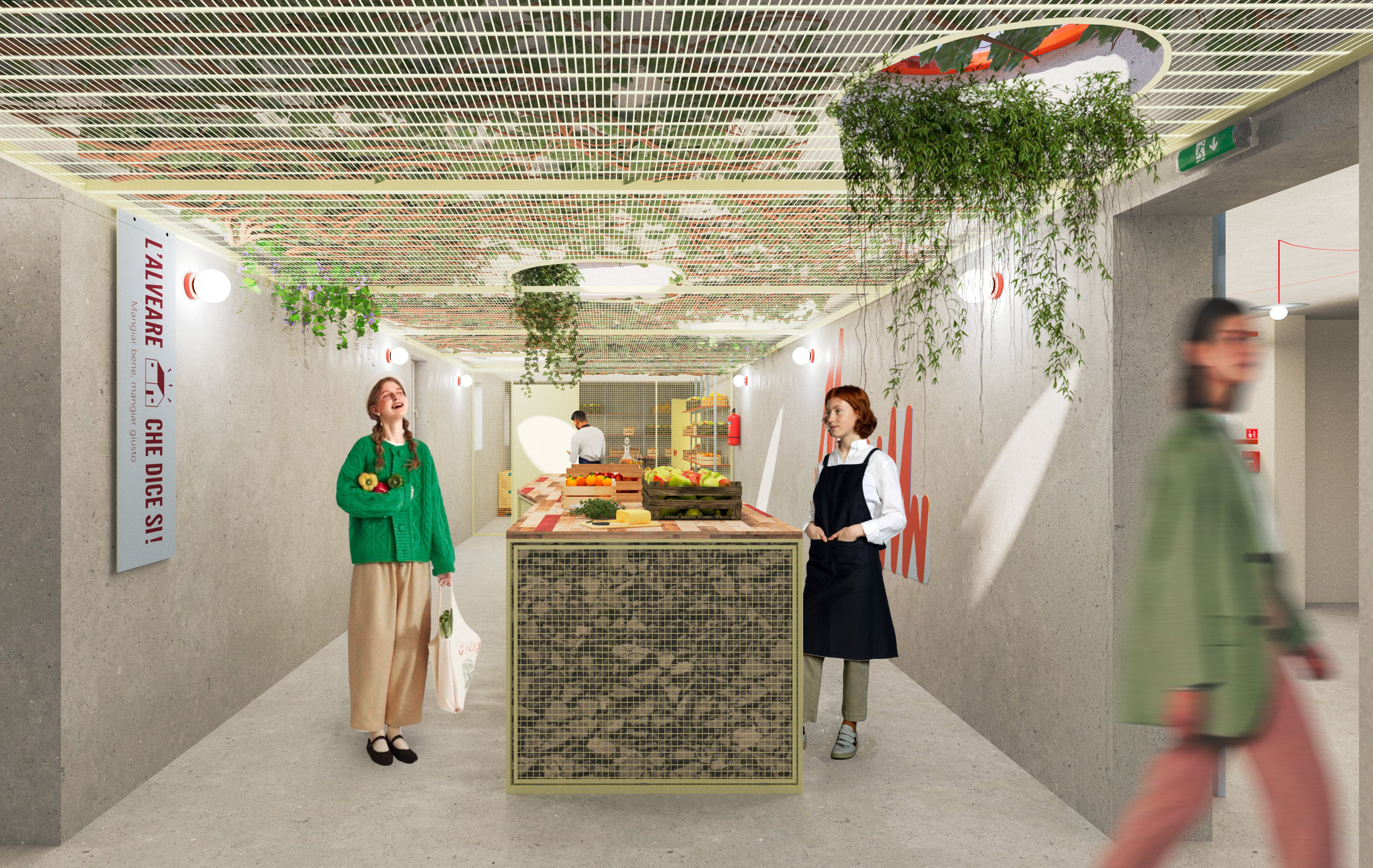 Trame invisibili — render bunker